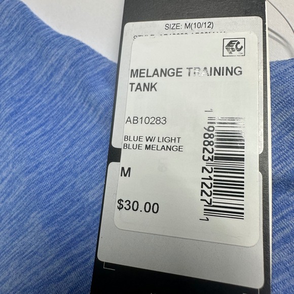 Adidas Kids Melange Training Tank Top Blue Light Blue Size M 10 12 NEW - Picture 3 of 5